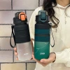 The popular gradient frosted plastic direct drinking water cup is a portable bouncy lid bag for students' outdoor fitness with a filter screen and a high level of appearance Application Scenario
